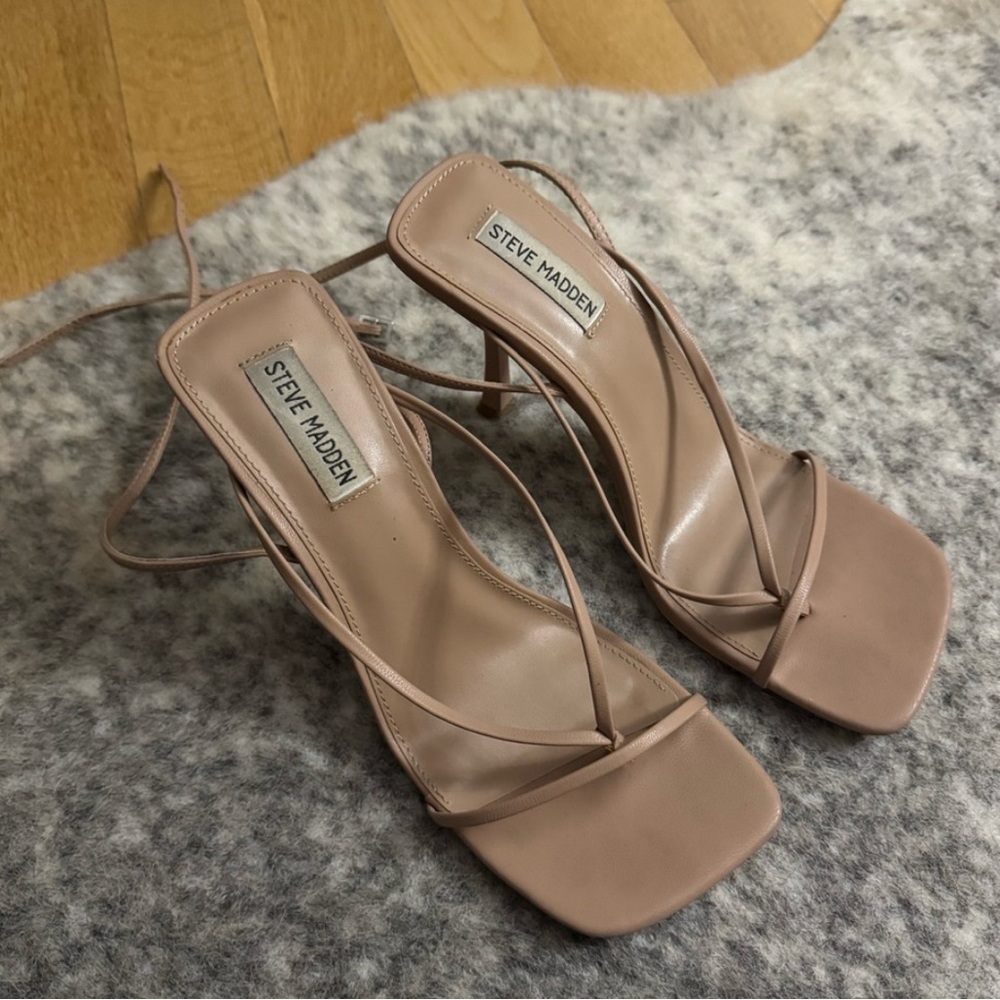 Steve Madden Nude Strappy Heels